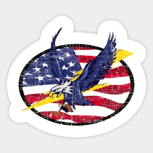 Eagle Patch Lightning Bolt Sticker